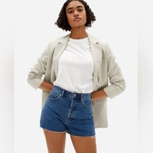 Everlane cheeky short button fly cut off denim shorts Sz 28